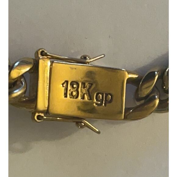 The Gold Gods 18K gold plated Cuban link necklace 18" Urban Jewelry - Picture 3 of 7